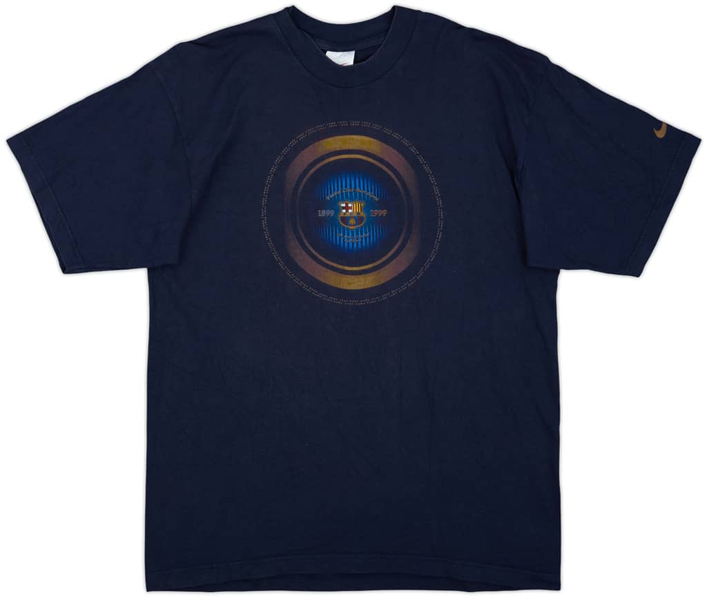 1999-00 Barcelona Nike Centenary Grahpic Tee - 7/10 - (M)