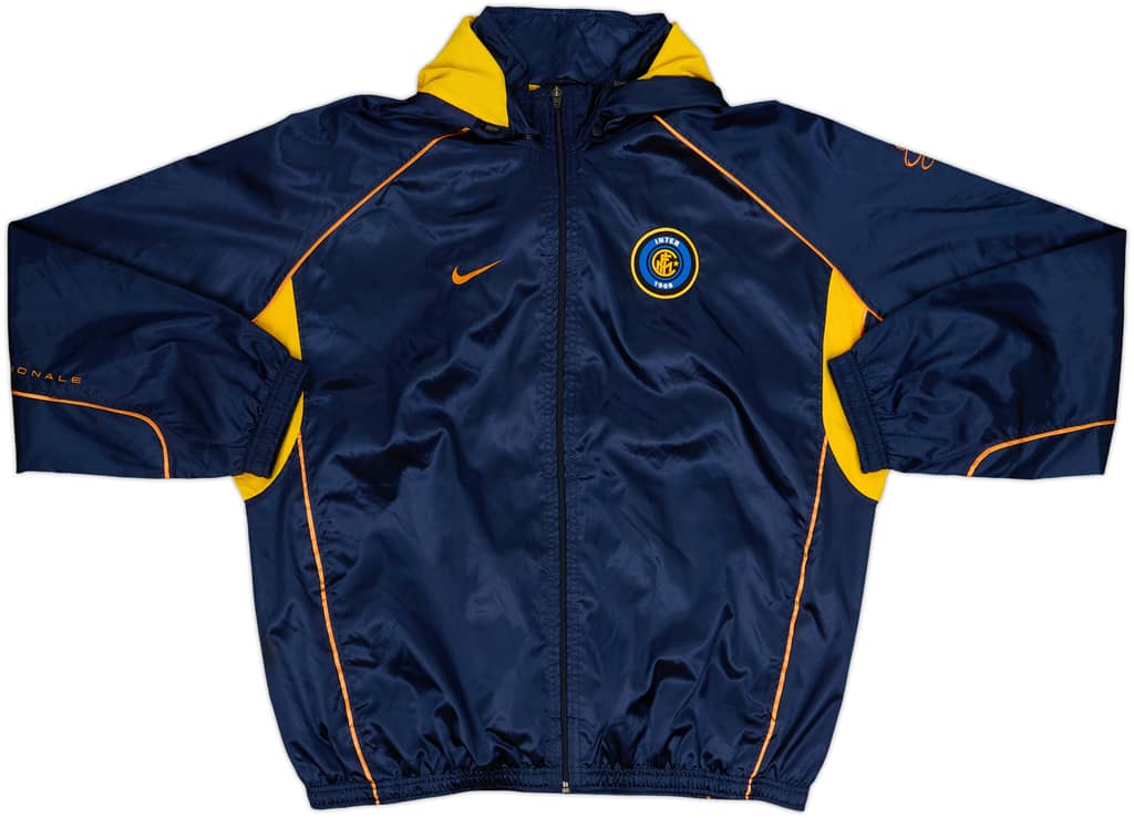 2001-02 Inter Milan Nike Hooded Track Jacket - 8/10 - (L)