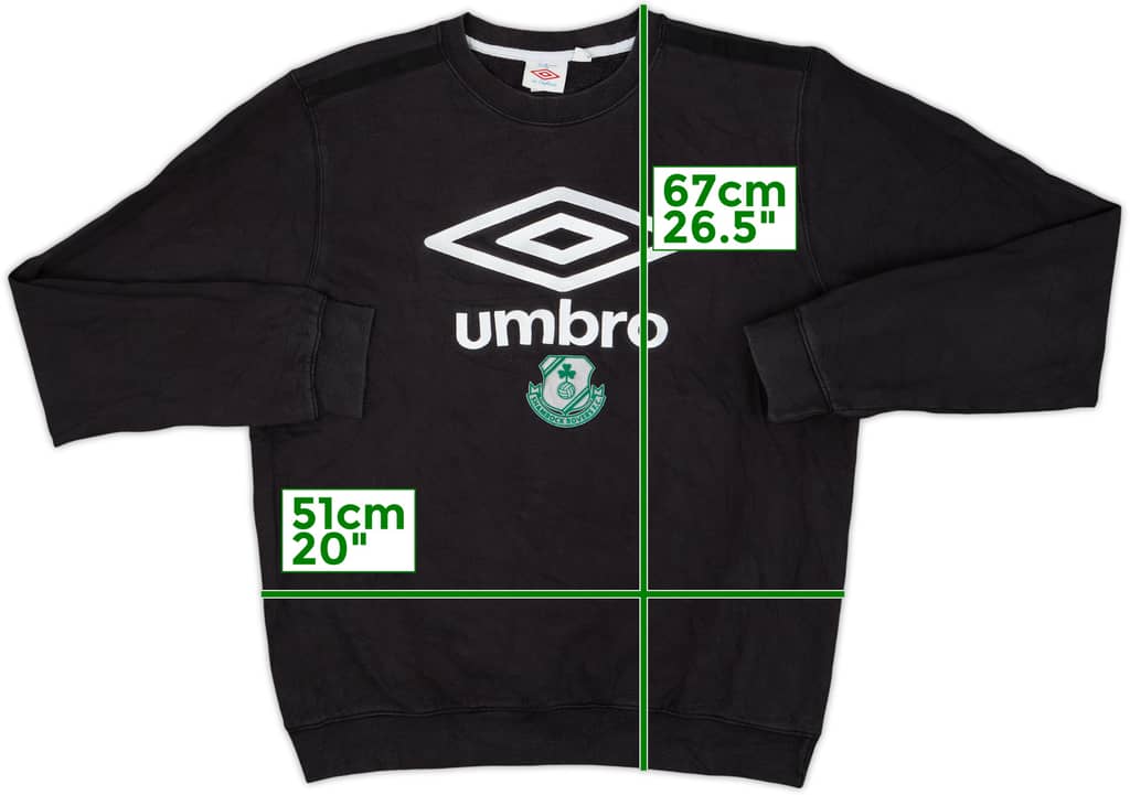 2012-13 Shamrock Rovers Umbro Sweat Top - 7/10 - (L)