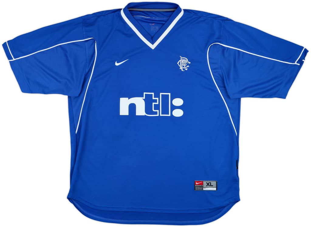 2000-01 Rangers Home Shirt - 8/10 - (XL)