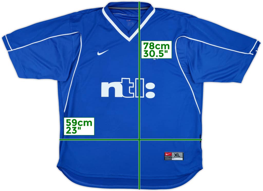 2000-01 Rangers Home Shirt - 8/10 - (XL)