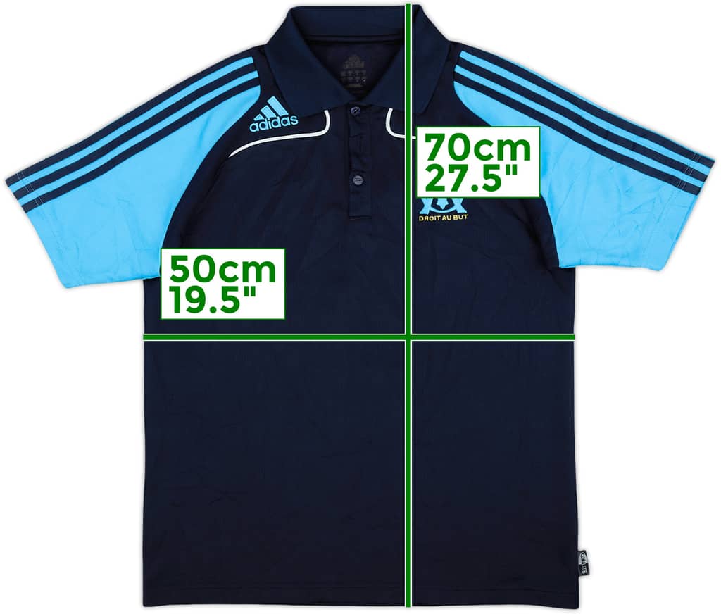 2008-09 Olympique Marseille adidas Polo Shirt - 8/10 - (S)