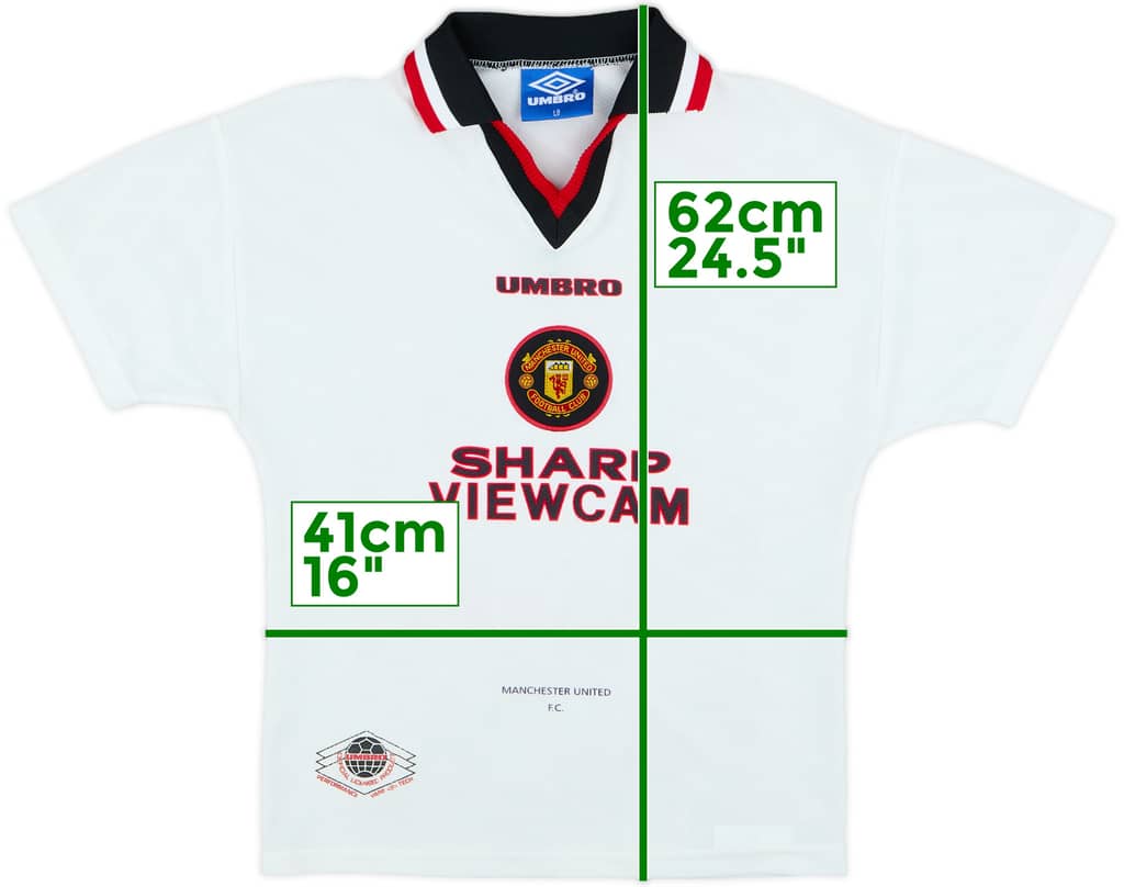 1996-97 Manchester United Away Shirt - 8/10 - (L.Boys)
