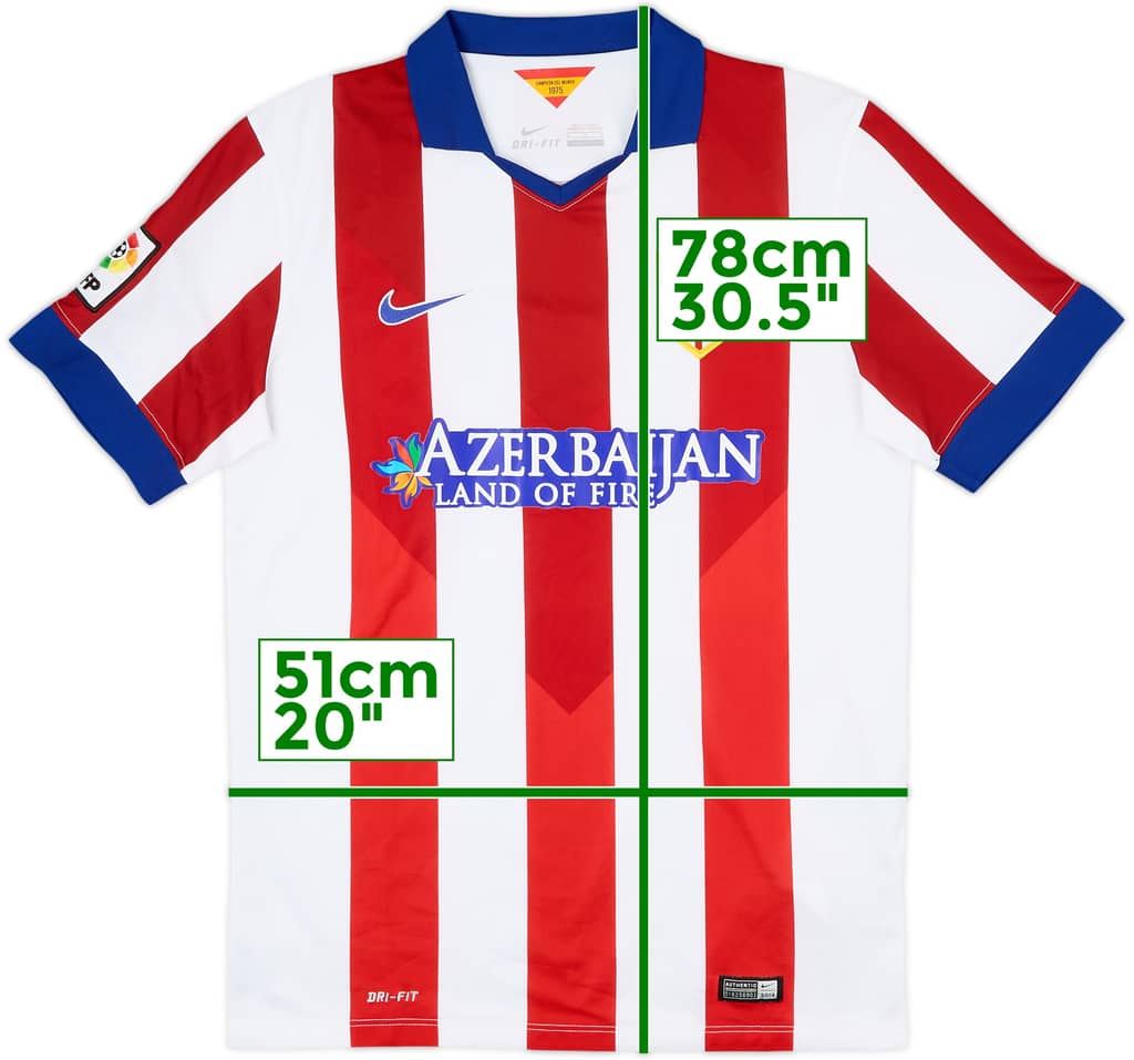 2014-15 Atletico Madrid Home Shirt - 10/10 - (M)