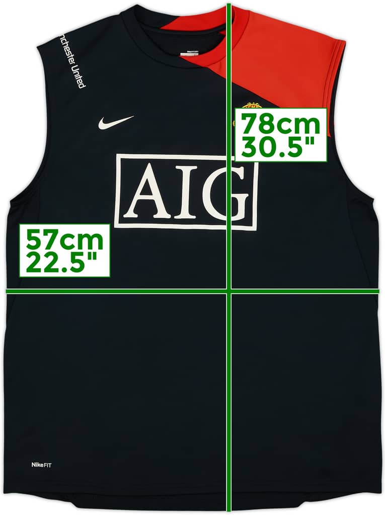 2008-09 Manchester United Nike Training Vest - 8/10 - (L)