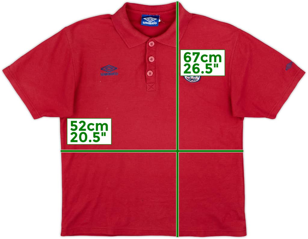 1999-00 England Umbro Polo Shirt - 6/10 - (L)