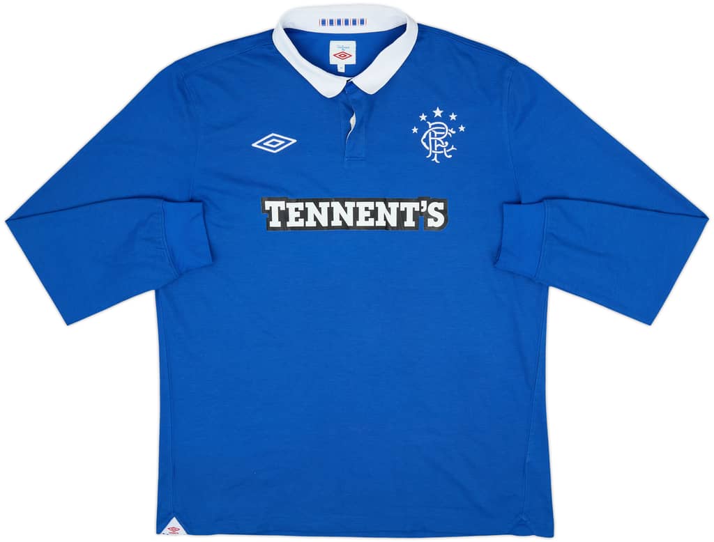 2010-11 Rangers Home L/S Shirt - 8/10 - (XL)