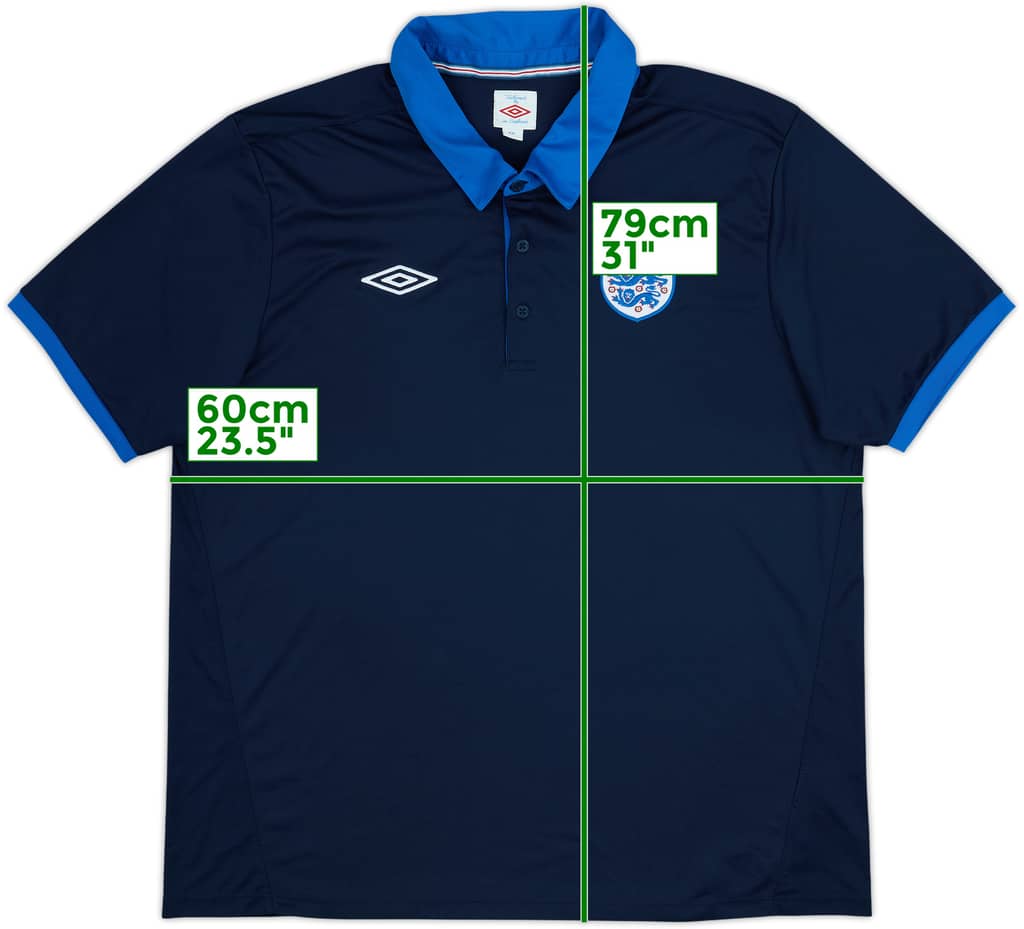 2012-13 England Umbro Polo Shirt - 9/10 - (XXL)