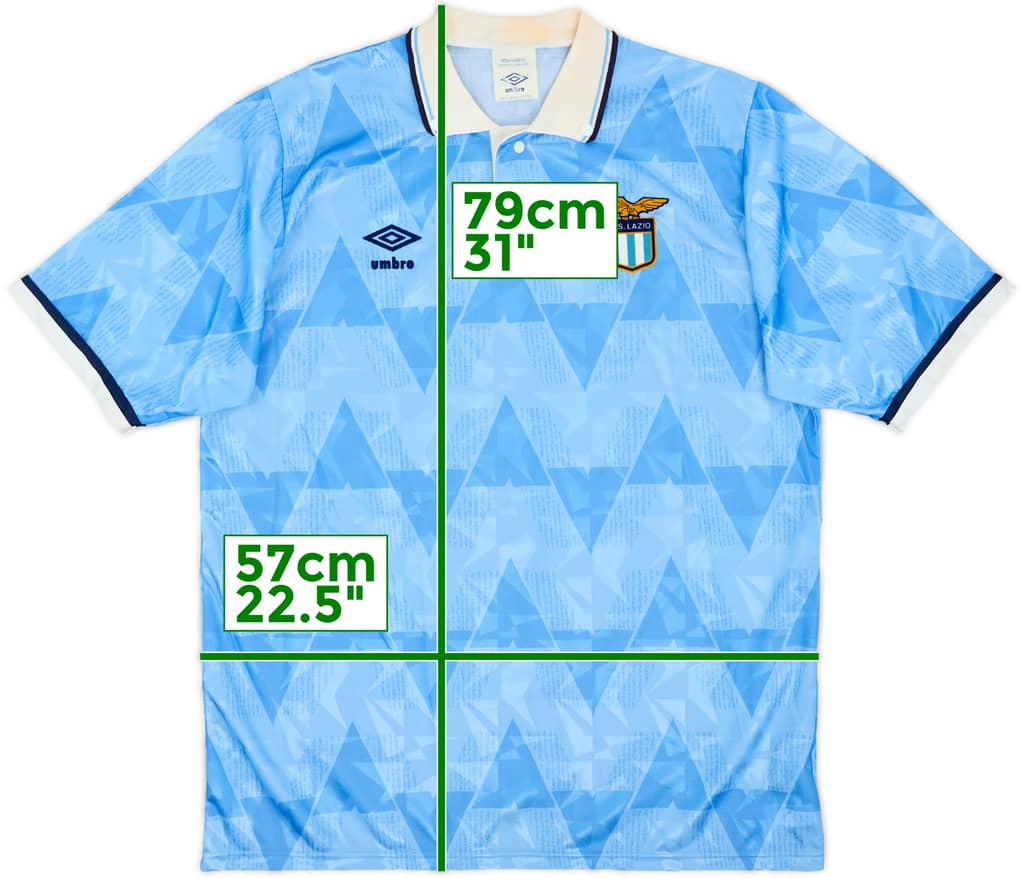 1989-91 Lazio Home Shirt - 7/10 - (L)