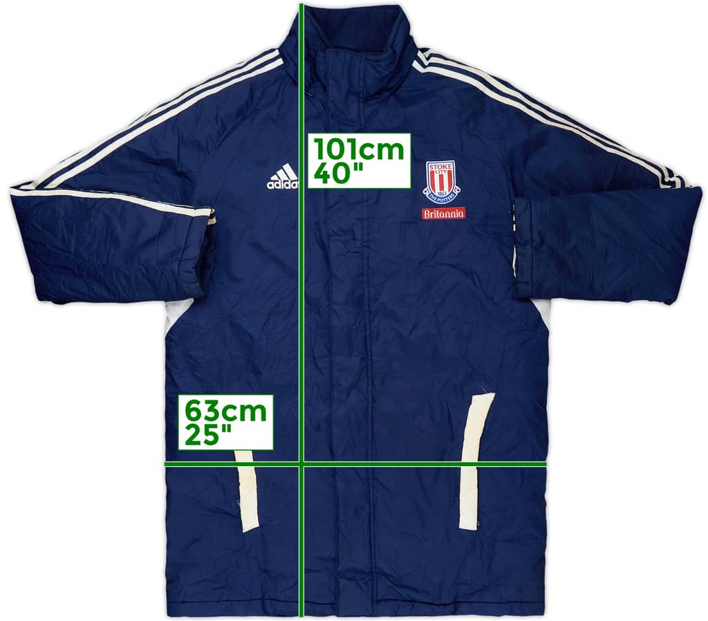 2010-11 Stoke City adidas Padded Bench Coat - 8/10 - (L)
