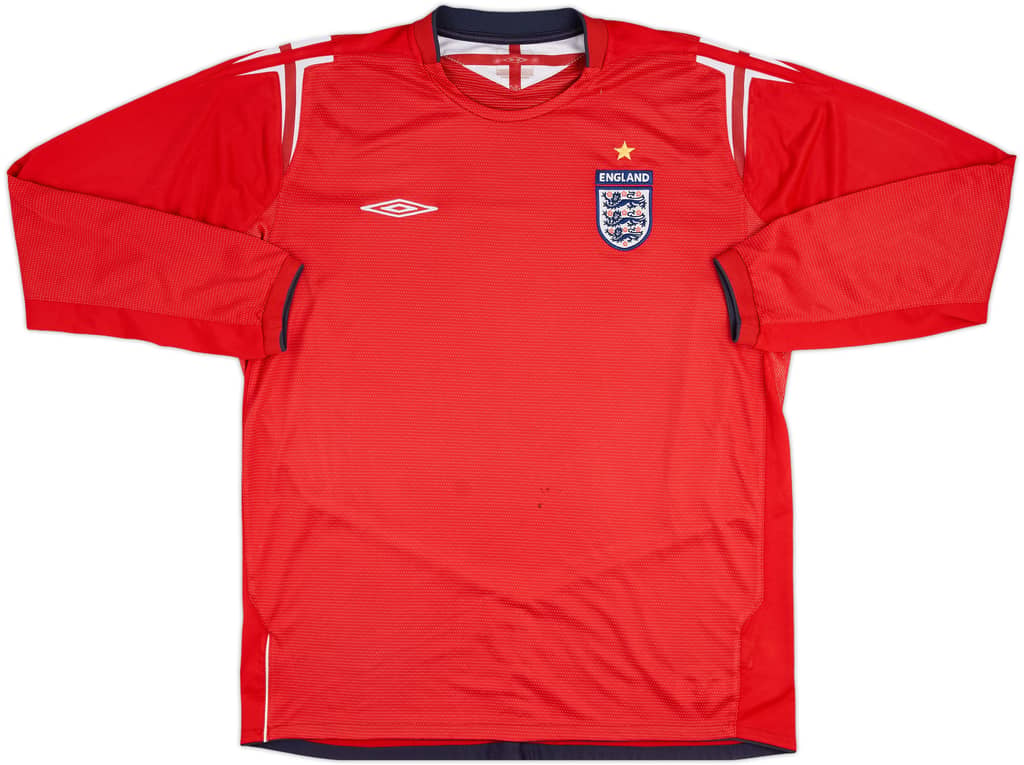 2004-06 England Away L/S Shirt - 5/10 - (XL)