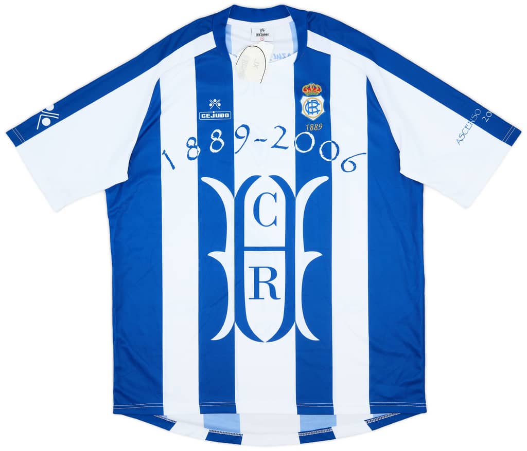 2005-06 Recreativo Huelva Special Promotion 'Ascenso 1º Divison' Home Shirt Pasion #12 (XL)
