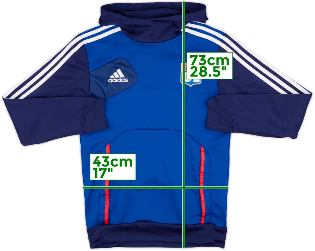 2012-13 Lyon adidas Hooded Top - 8/10 - (XL.Boys)