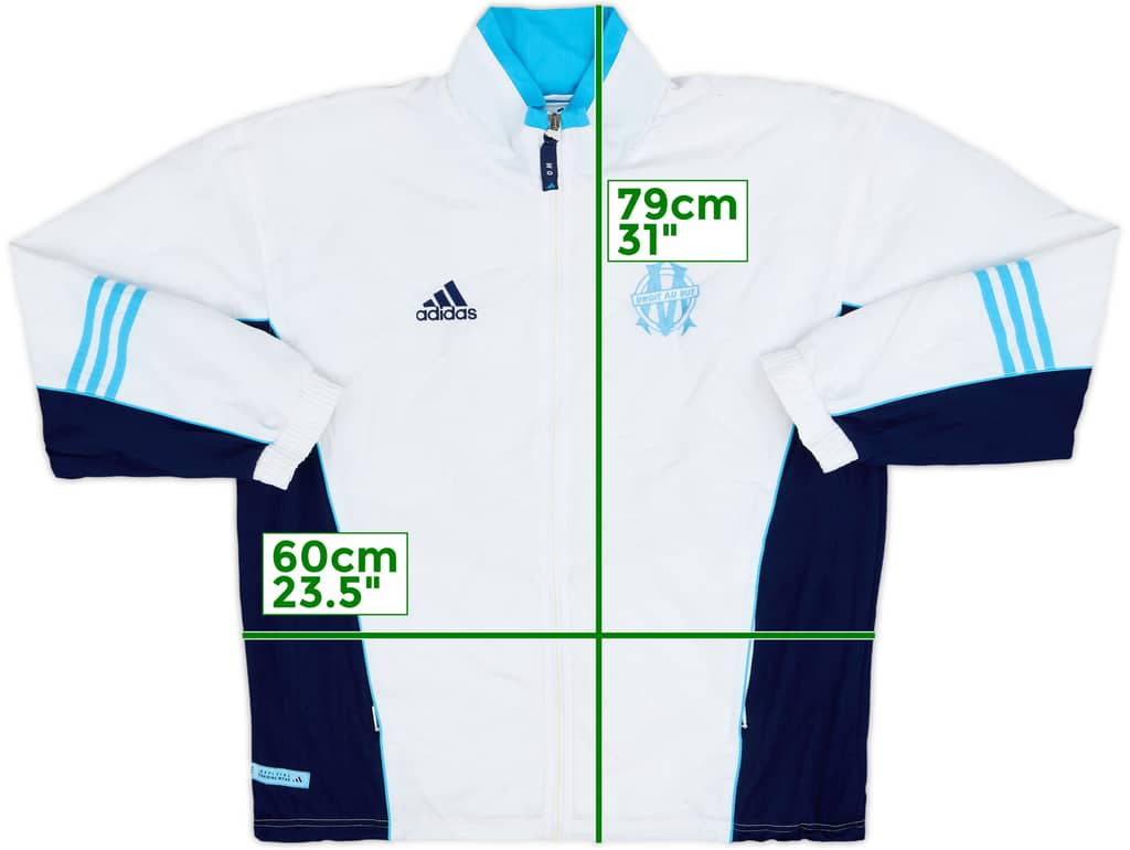 2000-02 Olympique Marseille adidas Track Jacket - 8/10 - (M)