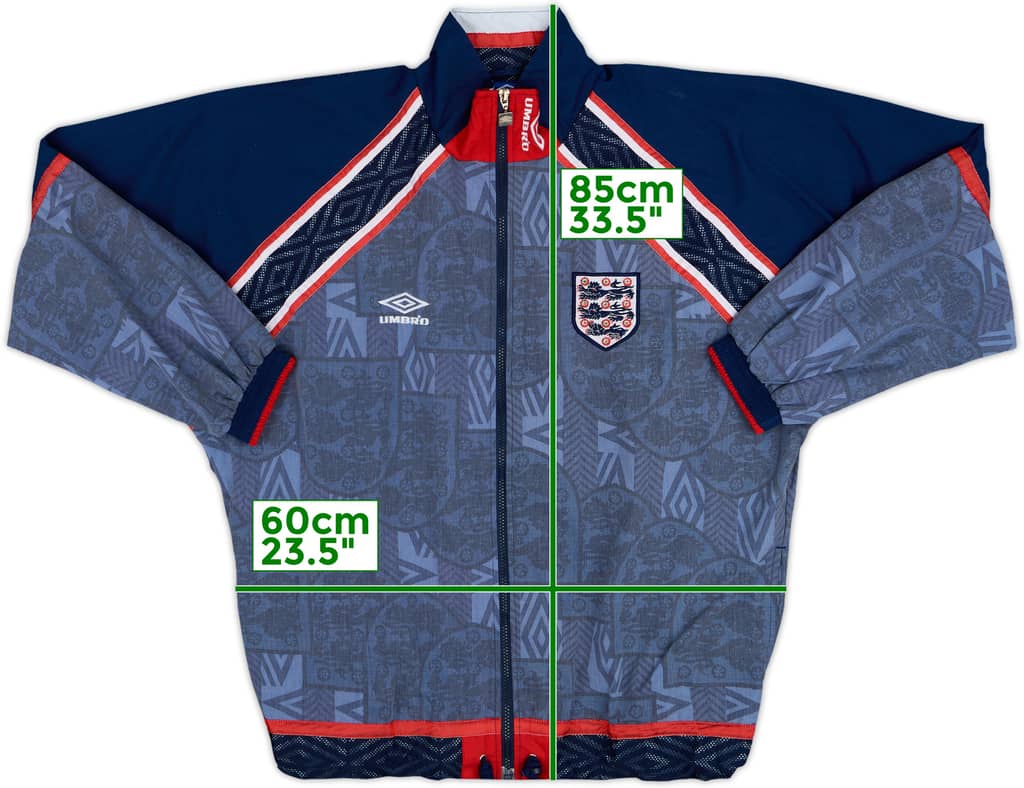 1993-95 England Umbro Track Jacket - 8/10 - (L)