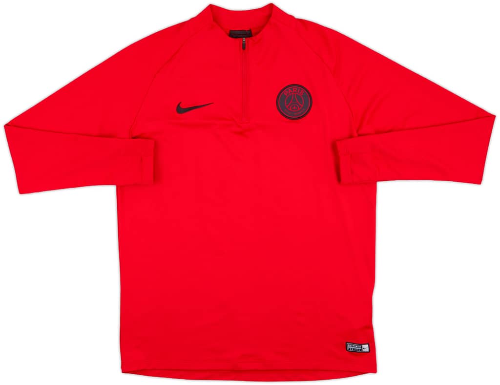 2019-20 Paris Saint-Germain Nike 1/4 Zip Drill Top - 8/10 - (L)
