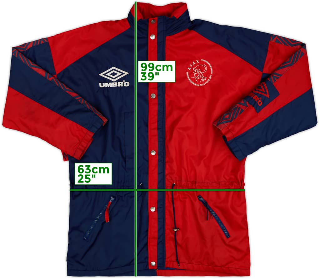 1996-97 Ajax Umbro Padded Bench Coat - 7/10 - (XL)