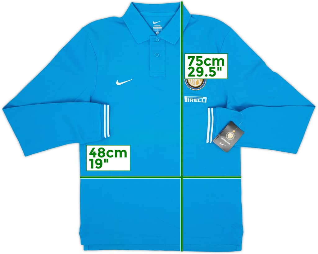 Camiseta polo de manga larga Nike del Inter Milan 2011-12 (M)
