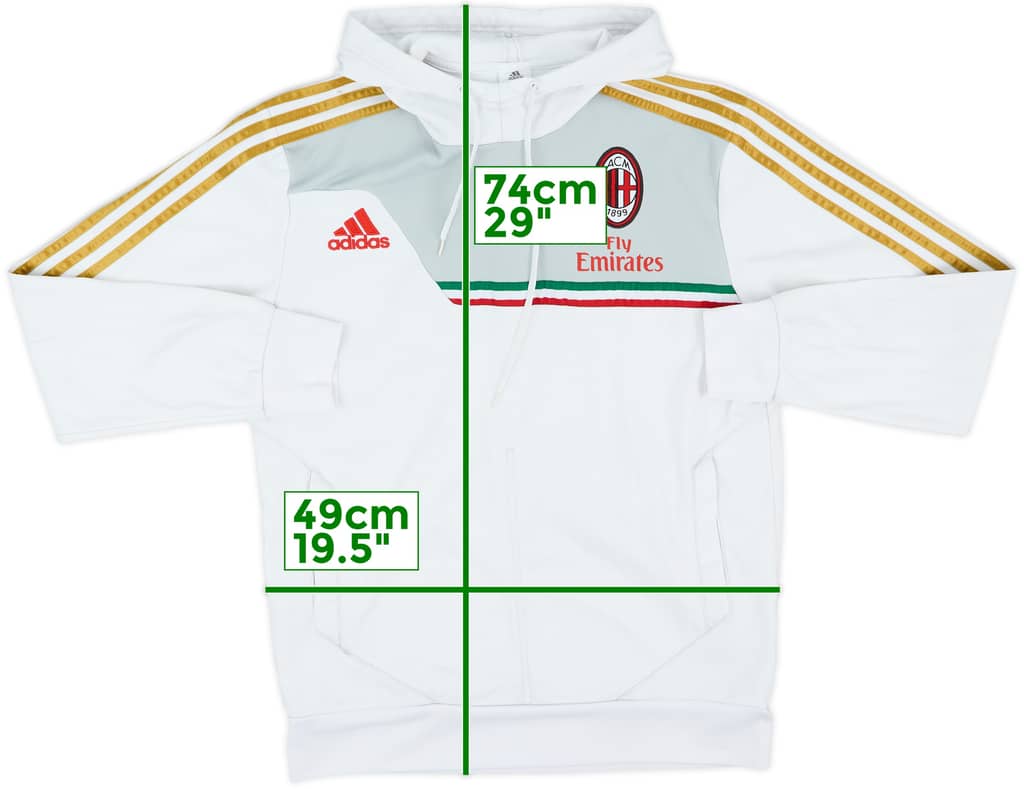 2013-14 AC Milan adidas Hooded Top - 8/10 - (M/L)