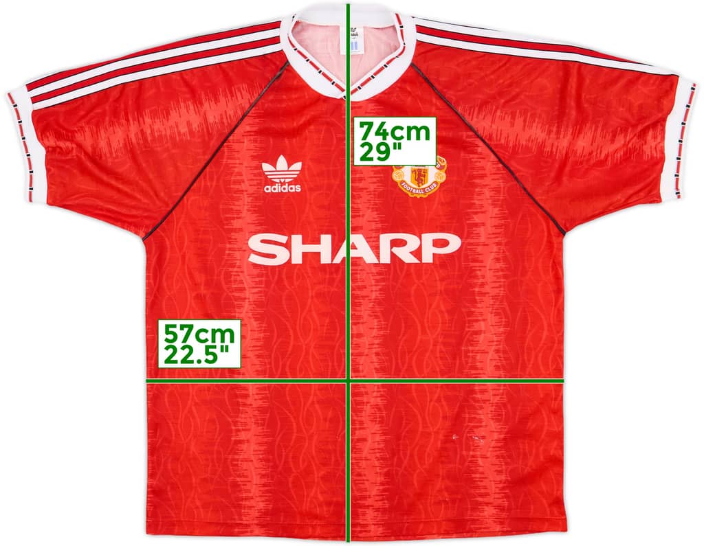 1990-92 Manchester United Home Shirt - 9/10 - (L)