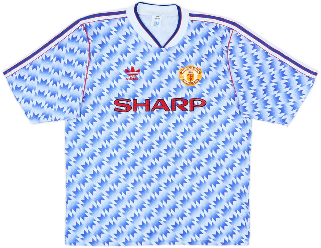 1990-92 Manchester United Away Shirt - 10/10 - (L)