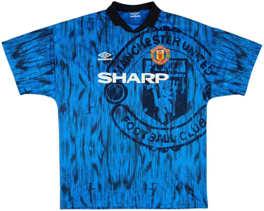 1992-93 Manchester United Away Shirt - 10/10 - (XL)