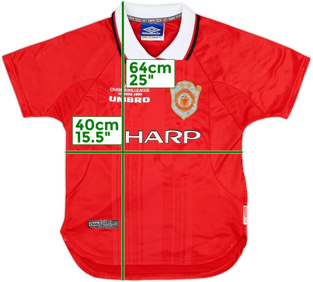 1997-00 Manchester United CL Shirt - 8/10 - (8-9 Years)