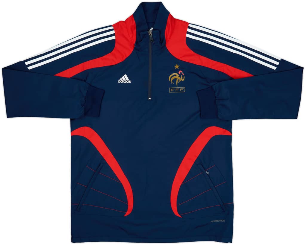 2007-08 France Player Issue adidas Formotion 1/4 Zip Drill Top - 8/10 - (M)