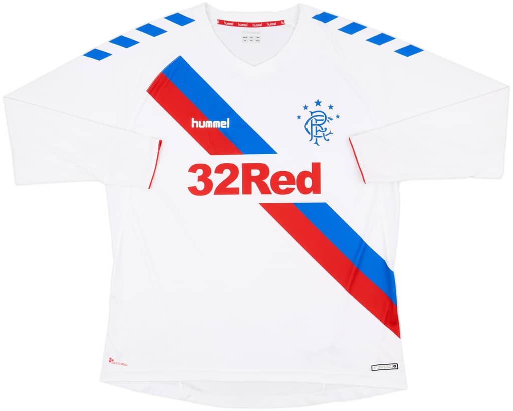 2018-19 Rangers Away L/S Shirt - 7/10 - (XXL)