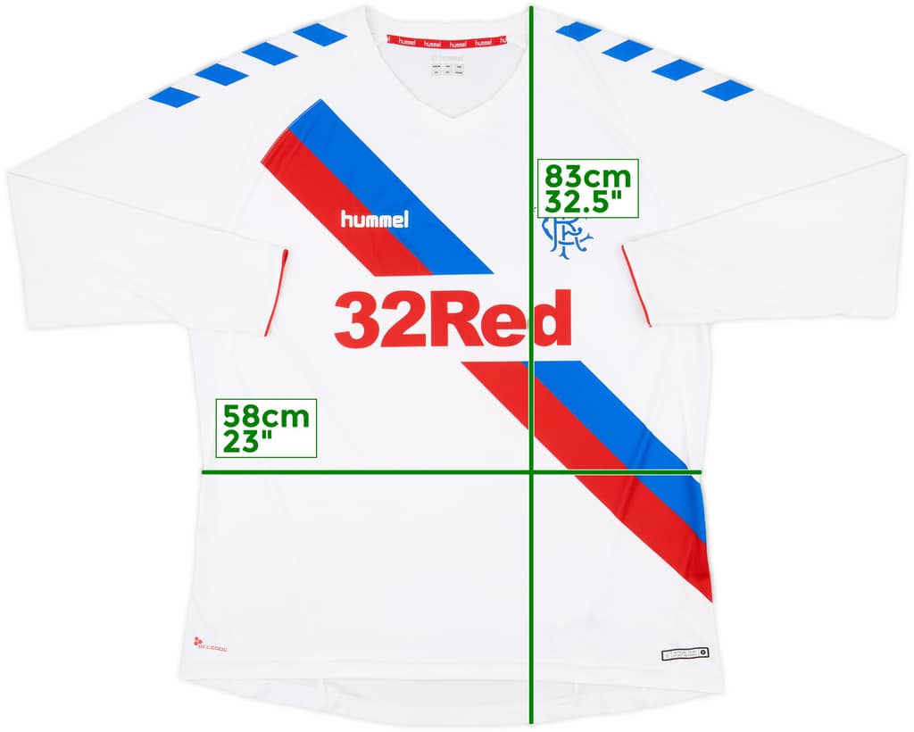 2018-19 Rangers Away L/S Shirt - 7/10 - (XXL)