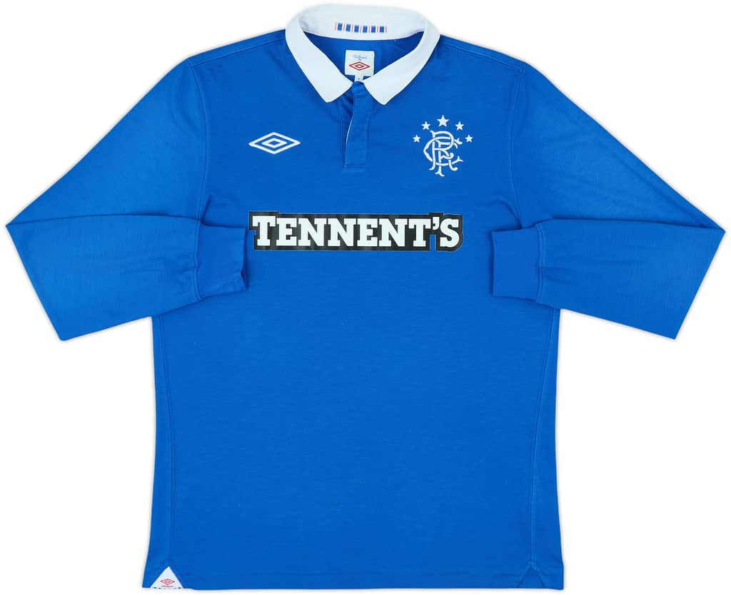 2010-11 Rangers Home L/S Shirt - 9/10 - (M)