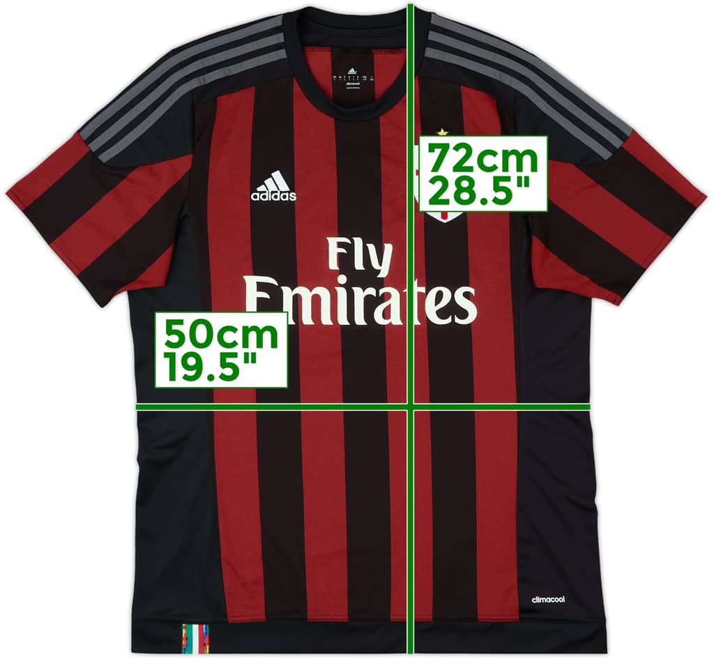 2015-16 AC Milan Home Shirt - 9/10 - (L)