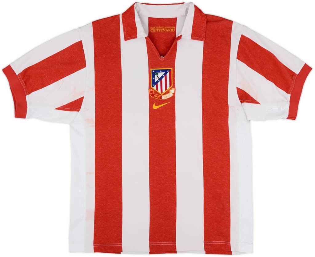 2003-04 Atletico Madrid Centenary Home Shirt - 6/10 - (S)