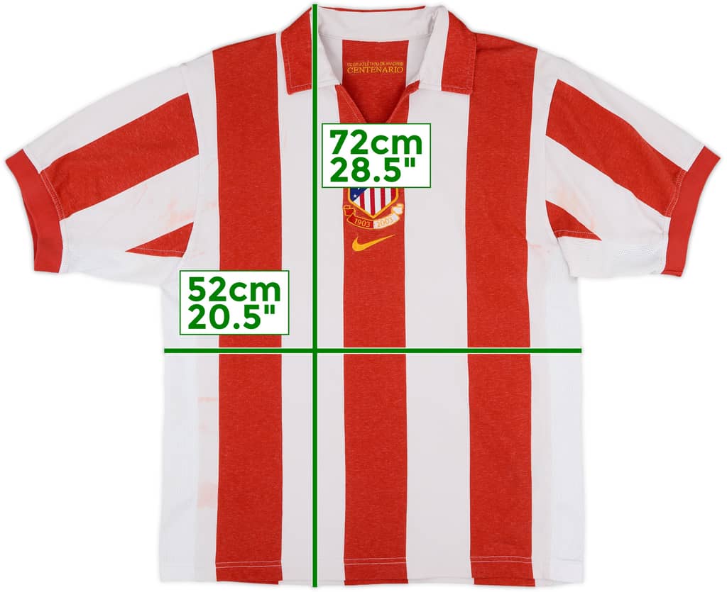 2003-04 Atletico Madrid Centenary Home Shirt - 6/10 - (S)