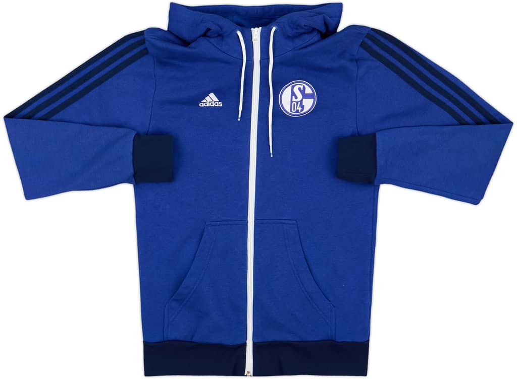 2014-15 Schalke adidas Hooded Track Jacket - 8/10 - (XS)