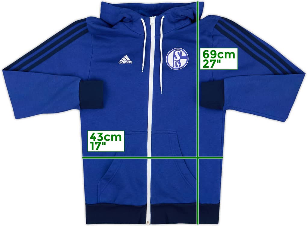 2014-15 Schalke adidas Hooded Track Jacket - 8/10 - (XS)