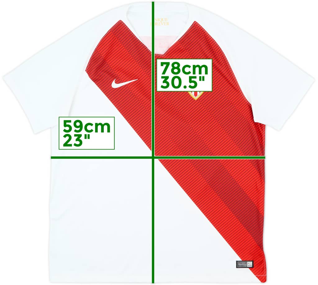 2018-19 Monaco Home Shirt - 8/10 - (XL)