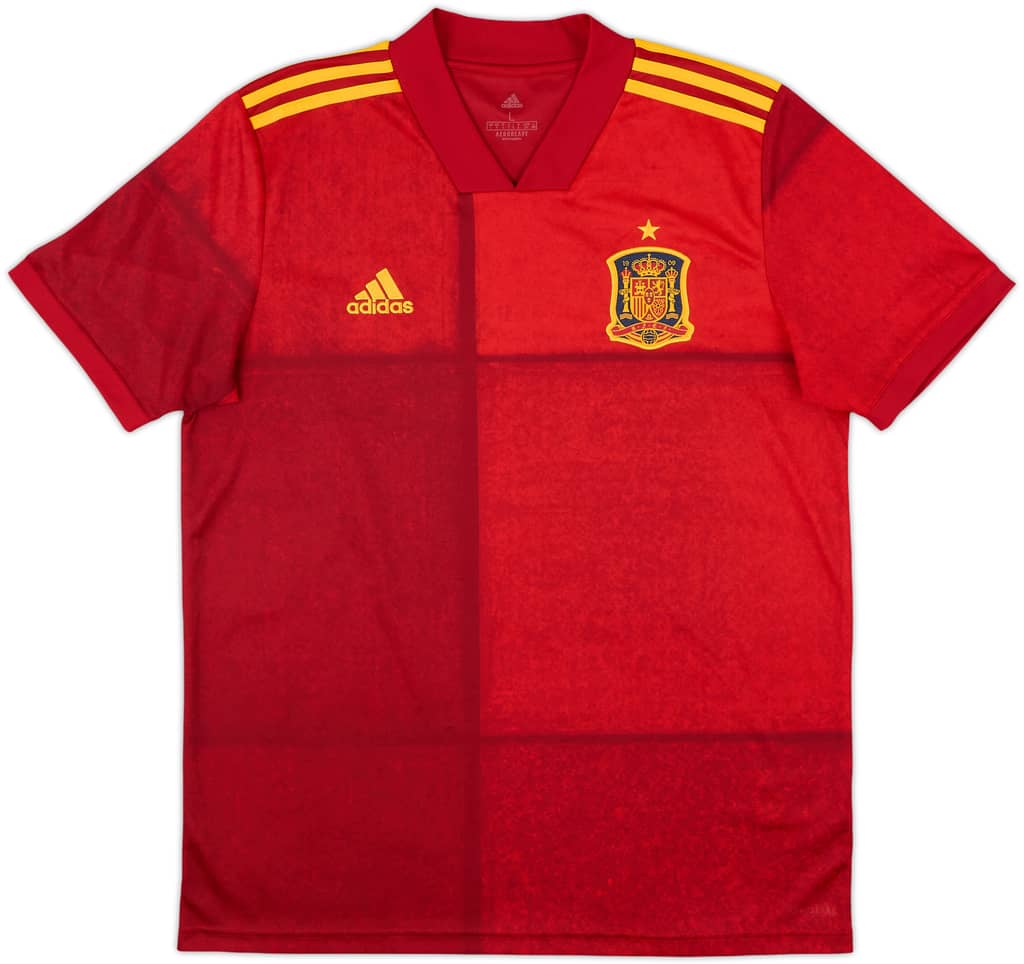 2020-21 Spain Home Shirt - 10/10 - (L)