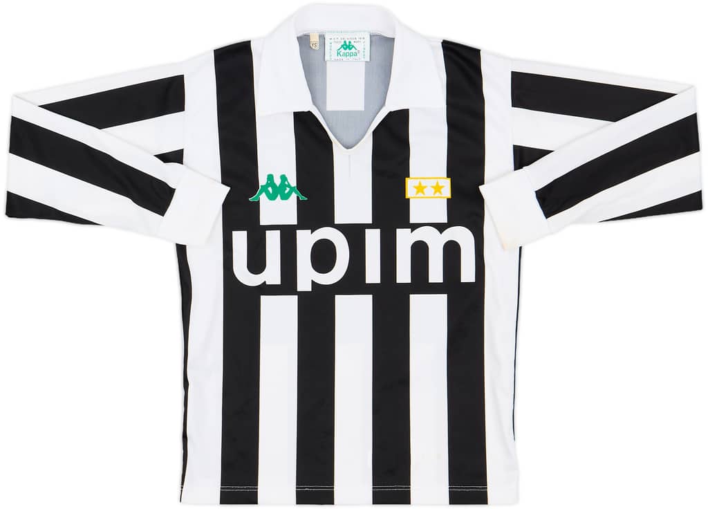 1991-92 Juventus Basic Home L/S Shirt - 6/10 - (S.Boys)