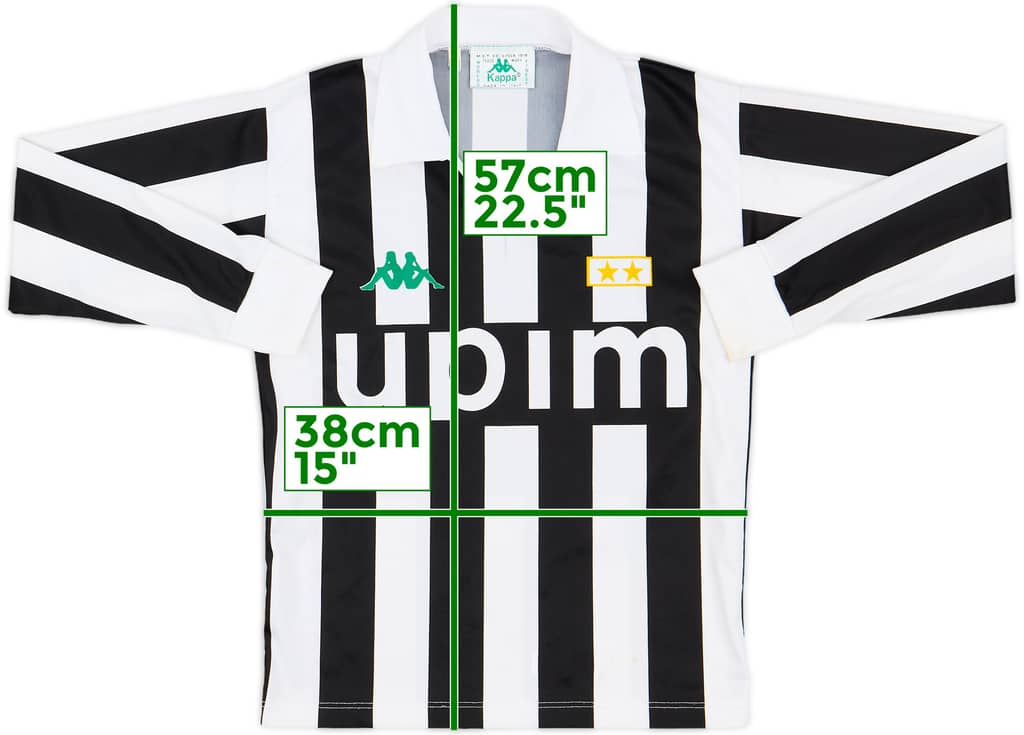 1991-92 Juventus Basic Home L/S Shirt - 6/10 - (S.Boys)