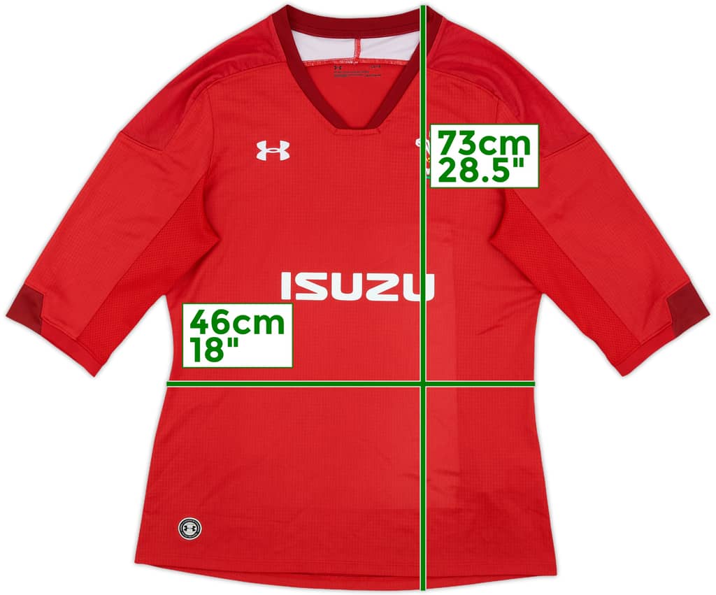 2017-18 Wales Rugby Home Shirt - 9/10 - (L)