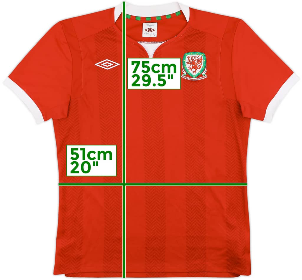 2011-12 Wales Home Shirt - 8/10 - (M)