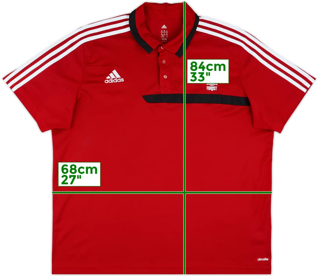 2013-14 Nottingham Forest adidas Polo Shirt - 9/10 - (XXL)