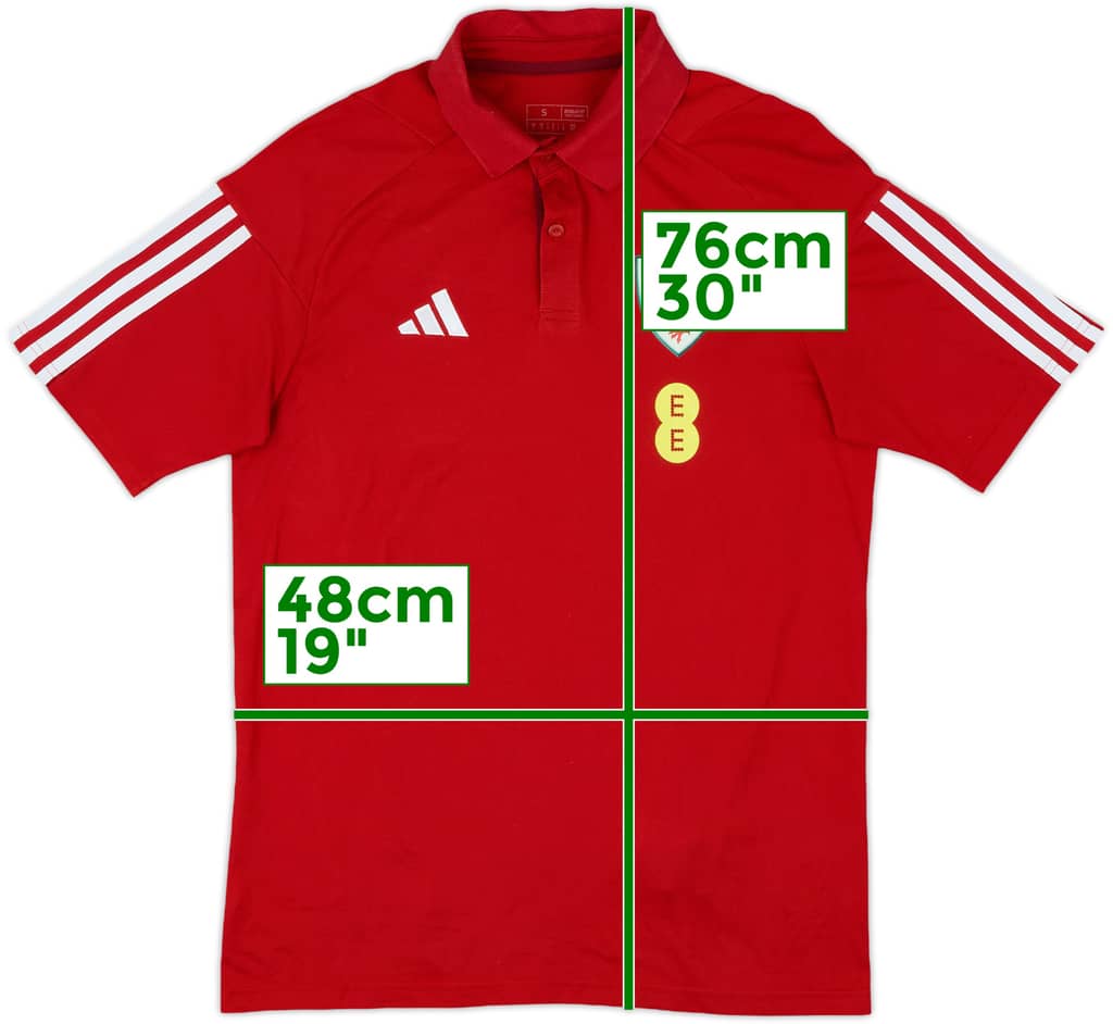 2022-23 Wales adidas Polo Shirt - 9/10 - (S)
