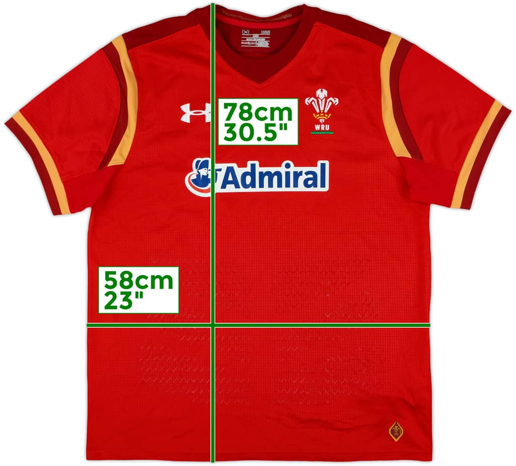 2015-16 Wales Rugby Union Home Shirt - 10/10 - (L)
