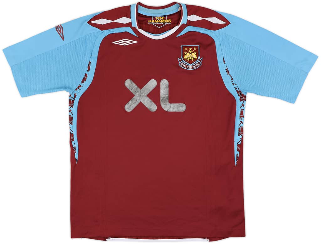 2007-08 West Ham Home Shirt - 4/10 - (L)