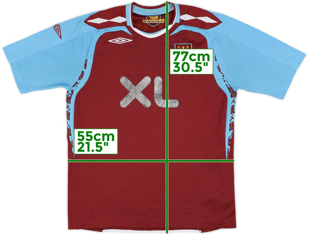 2007-08 West Ham Home Shirt - 4/10 - (L)