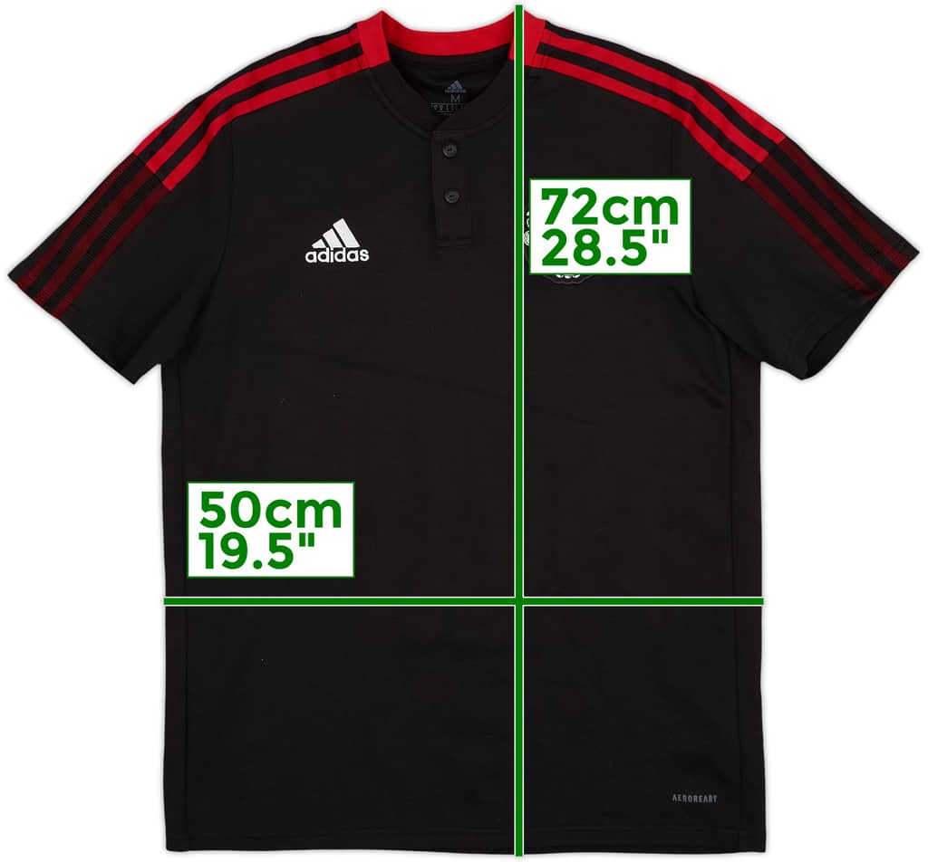 2021-22 Manchester United adidas Polo Shirt - 9/10 - (M)