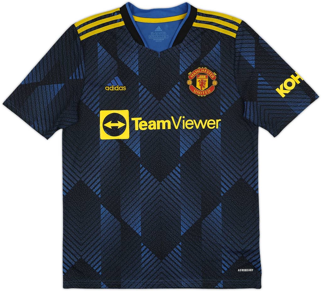 2021-22 Manchester United Third Shirt - 7/10 - (XL.Boys)