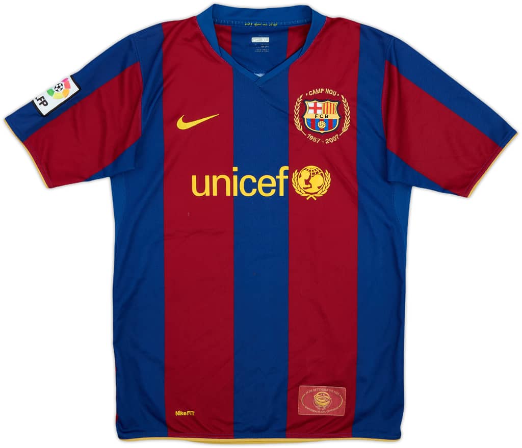 2007-08 Barcelona Home Shirt - 6/10 - (XL.Boys)